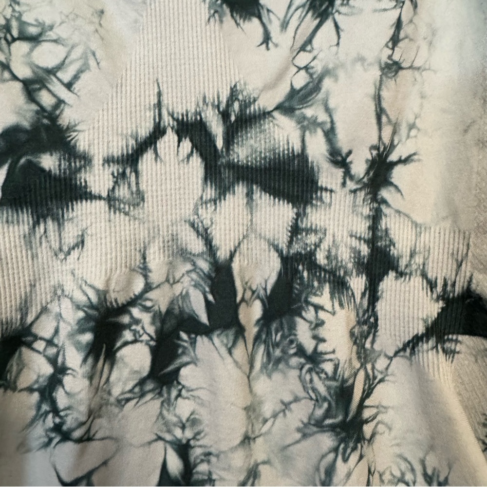 Zella Green Tie Dye Long Sleeve Athletic Top with Thumbholes - Picture 3 of 8